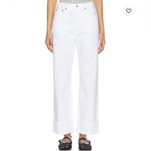 NWT AGOLDE Fran Low‎ Slung Straight Jeans in Milkshake Size 31